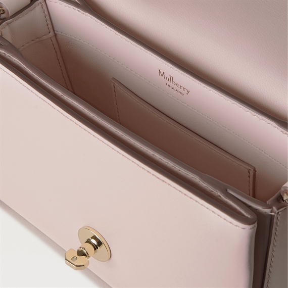 Mulberry Small Lana Top Handle Blossom Pink High Gloss Leather & Flowers